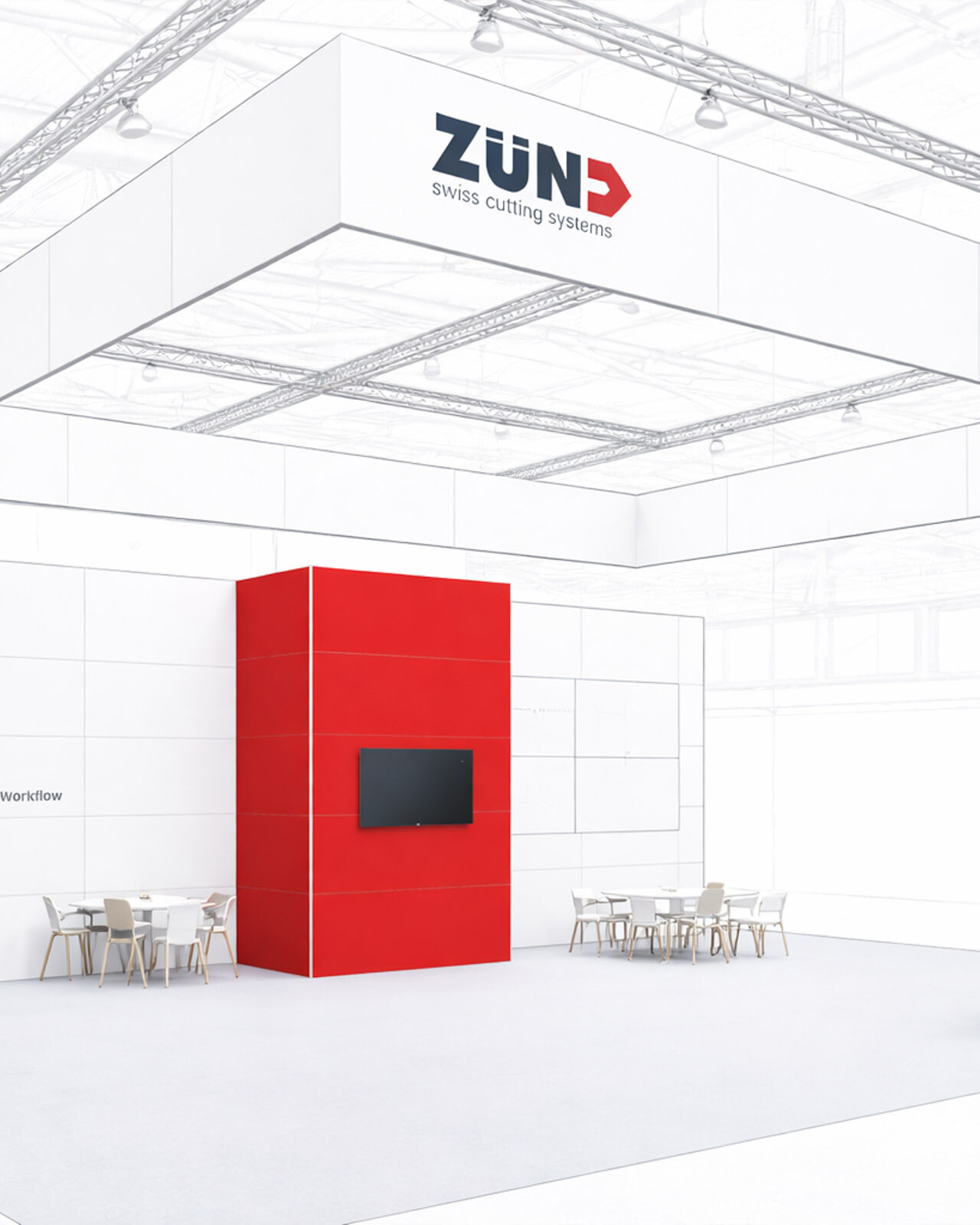 CAD Visualisierung eines Messestands vom Messebauer in Hannover mit 3D Planung und Konzeptdesign