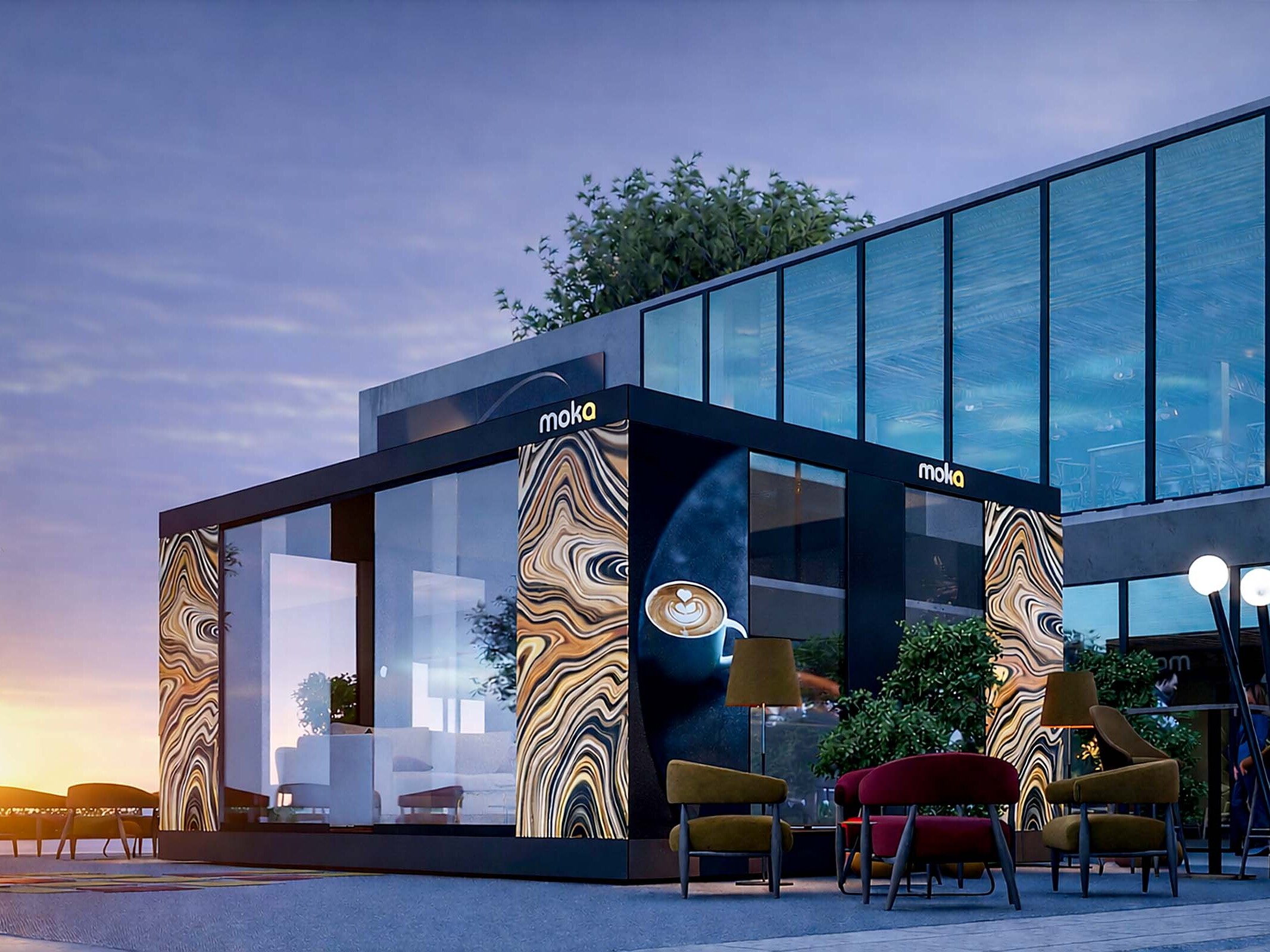 Modularer Container Messestand vom Messebauer in Hannover für Outdoor Einsatz und flexible Markenpräsentation